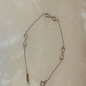 Authentic Tiffany&co rose gold infinity bracelet
